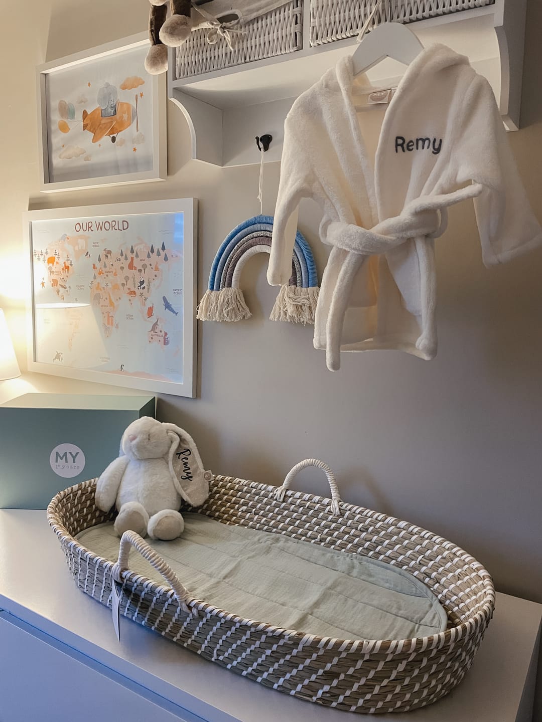 Customer photo review of Sea-Grass Baby Changing Basket