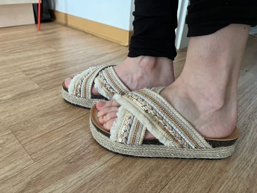 Customer photo review of Alissa Pantolette - Orange/Blau