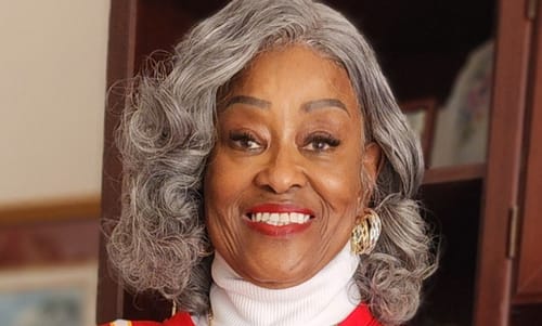 Customer photo review of Luvwin Salt & Pepper Gray Beginner Friendly Glueless Straight Wig 100% Human Hair