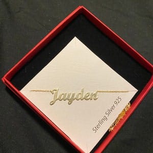 Customer photo review of Personalized Name Necklace