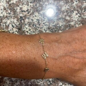 Customer photo review of Paw Letter Bracelet