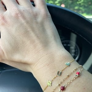 Customer photo review of Paw Letter Bracelet