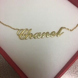Customer photo review of Personalized Name Necklace