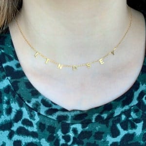 Customer photo review of Personalized Name Necklace