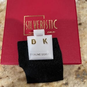 Customer photo review of Initial Earrings