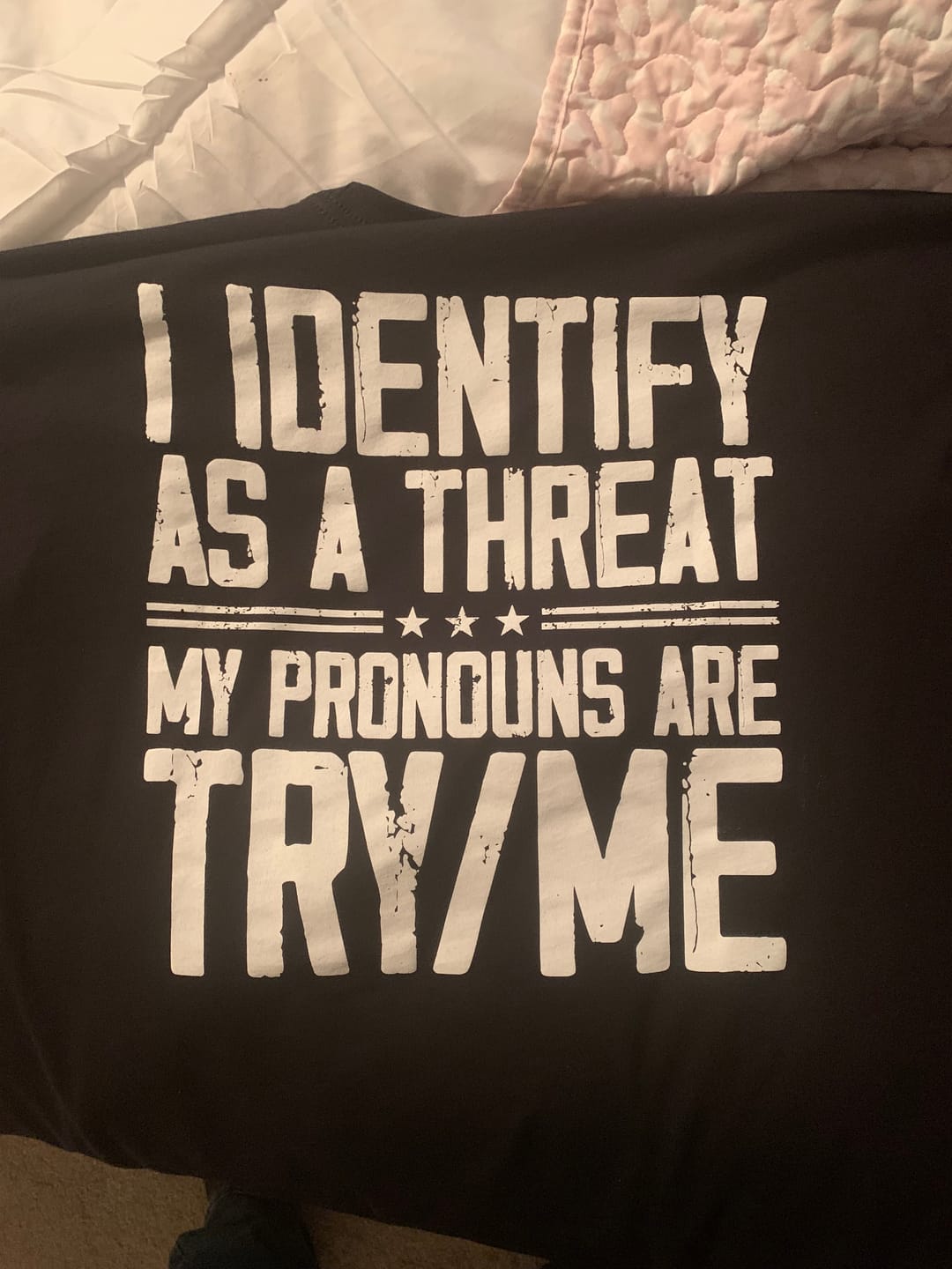 Customer photo review of I Identify As A Threat