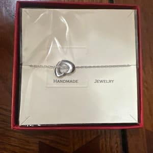 Customer photo review of Custom Interlocking Hearts Necklace