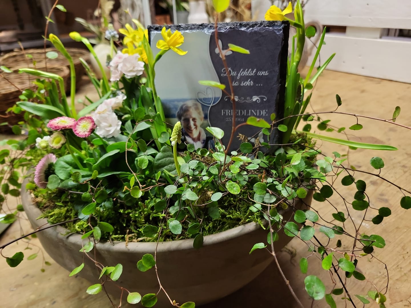 Customer photo review of Du fehlst uns so sehr ... - Individuelle Schieferplatte