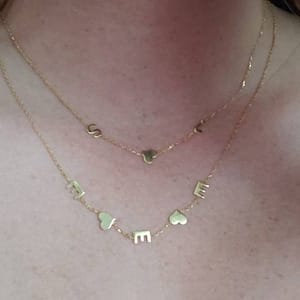Customer photo review of Initial Earrings