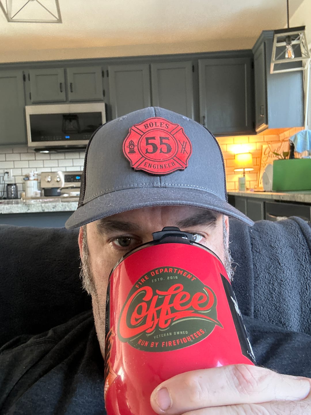 Customer photo review of Custom Maltese Leather Patch Hat