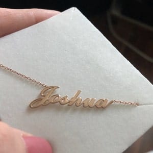 Customer photo review of Personalized Name Necklace