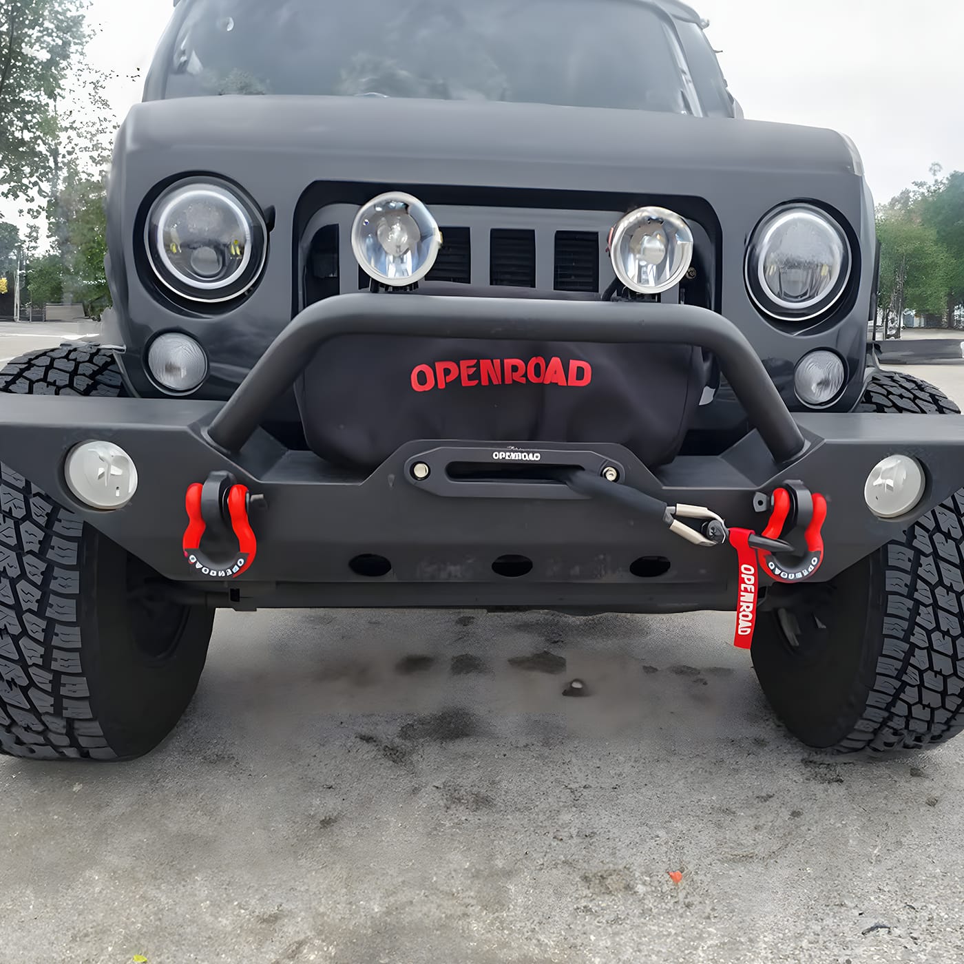Customer photo review of Winch Protection Cover Heavy Duty Waterproof Dust-proof Black Neoprene,Ideal for 2000-17500lbs