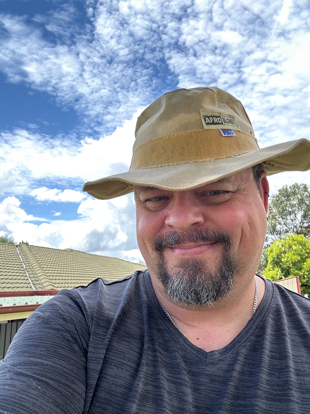 Customer photo review of Bucket Hat, Sand