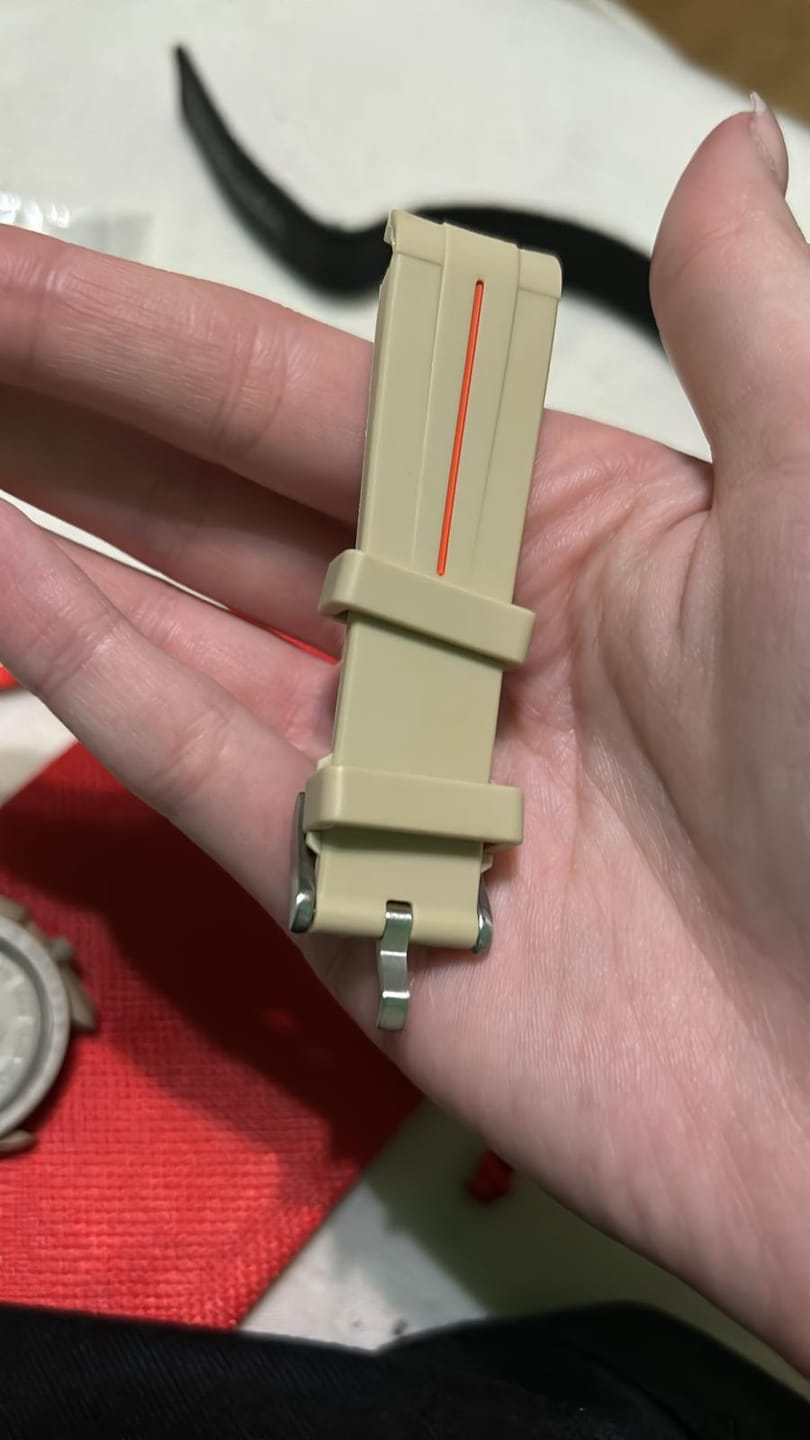 Customer photo review of Bracelet Moonswatch - Beige & Orange