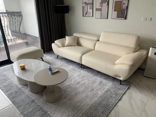 Customer photo review of DORIAN - Sofa văng da 2 chỗ tựa liền