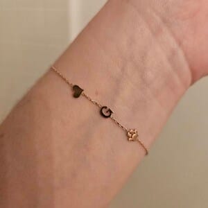 Customer photo review of Paw Letter Bracelet