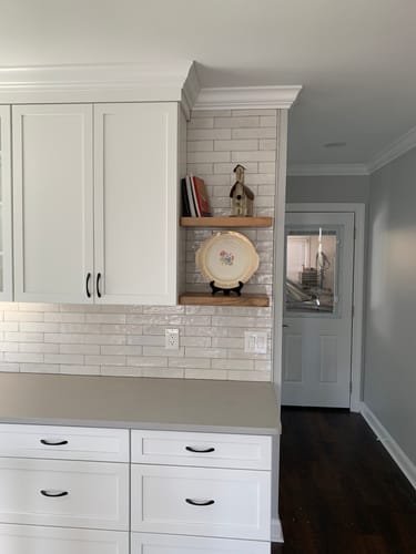 Customer photo review of Rustic Floating Shelves