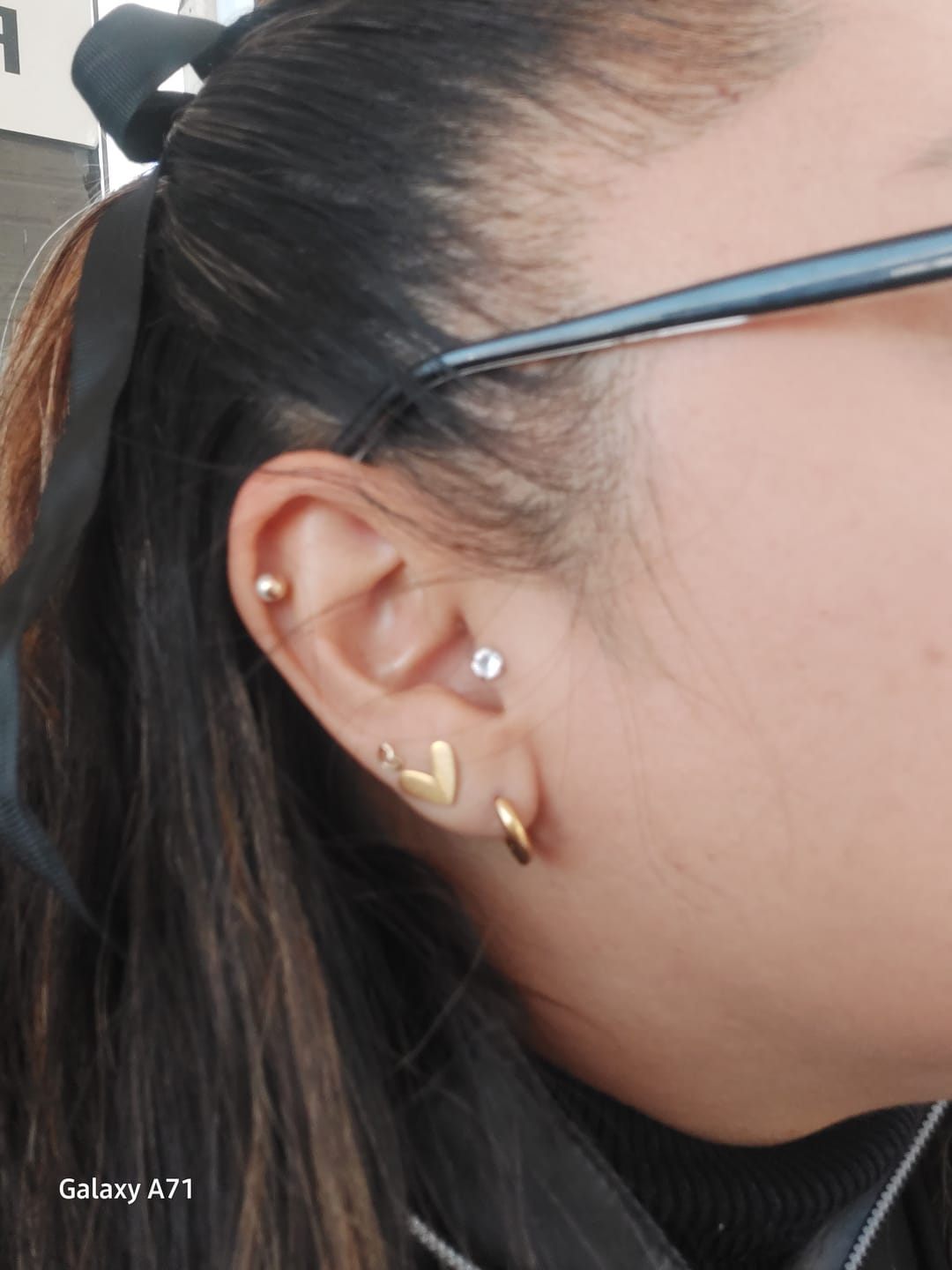 Customer photo review of Aretes Corazón
