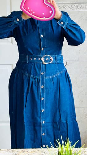 Customer photo review of Helima Denim Dress