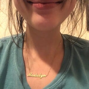 Customer photo review of Personalized Name Necklace