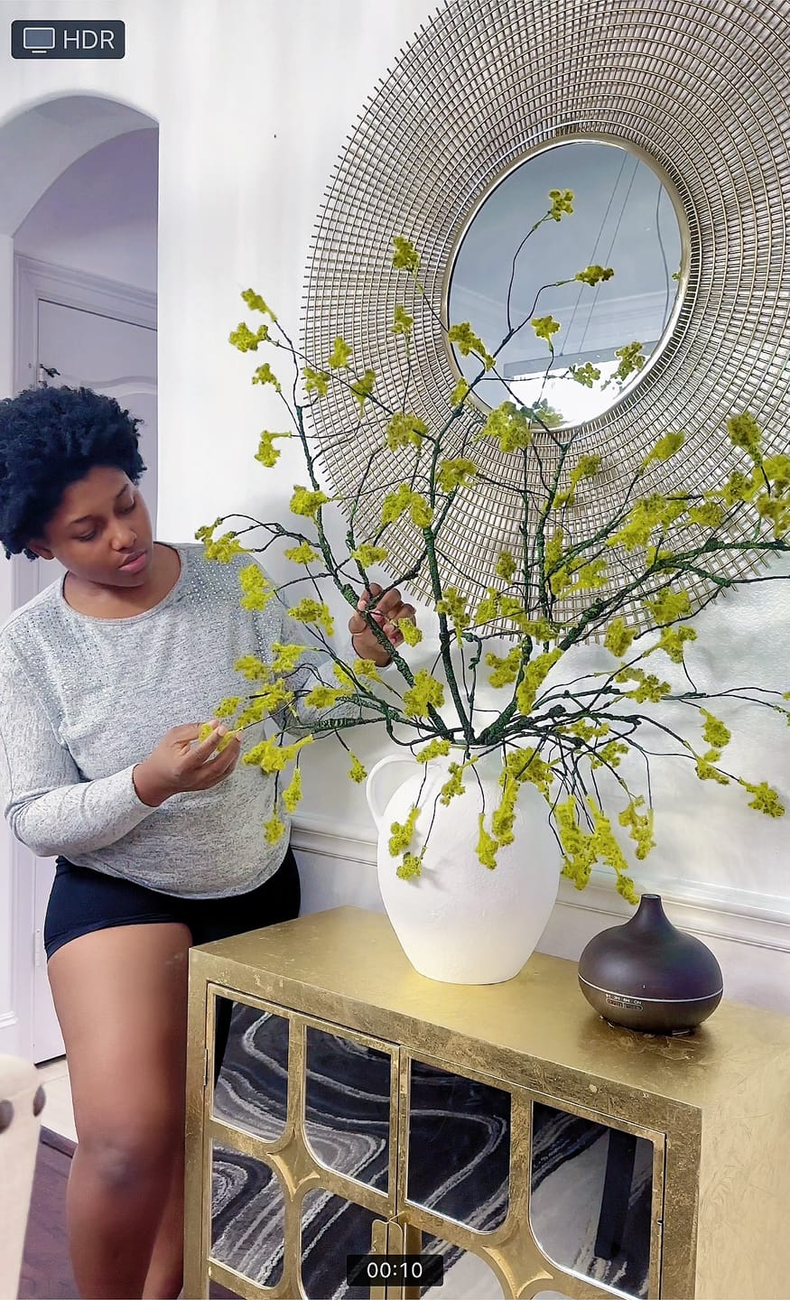 Customer photo review of Artificial Branch with Green Buds, High Quality Artificial Flower, DIY Flora, Home Decoration, Gifts, Home Decor by DesignedBy The Boss