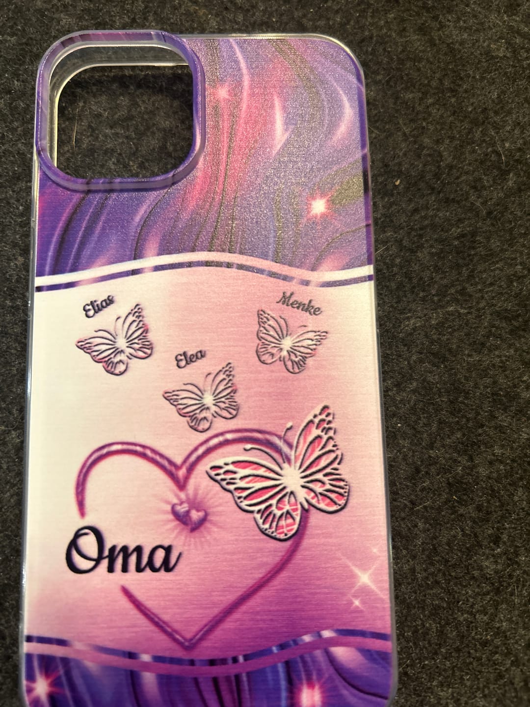 Customer photo review of Schmetterlingszauber - Personalisierte Handyhülle