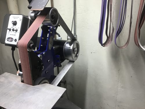 Customer photo review of 2 X 72 Inch Flex Aluminum Oxide Wood & Non-Ferrous Sanding Belts, 6 Pack