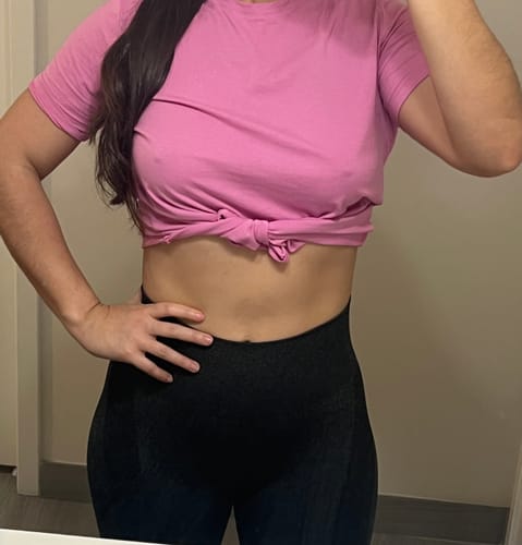 Customer photo review of Dark Grey Seamless Leggings