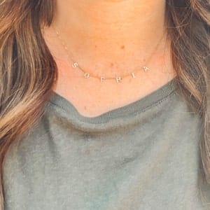 Customer photo review of Personalized Name Necklace