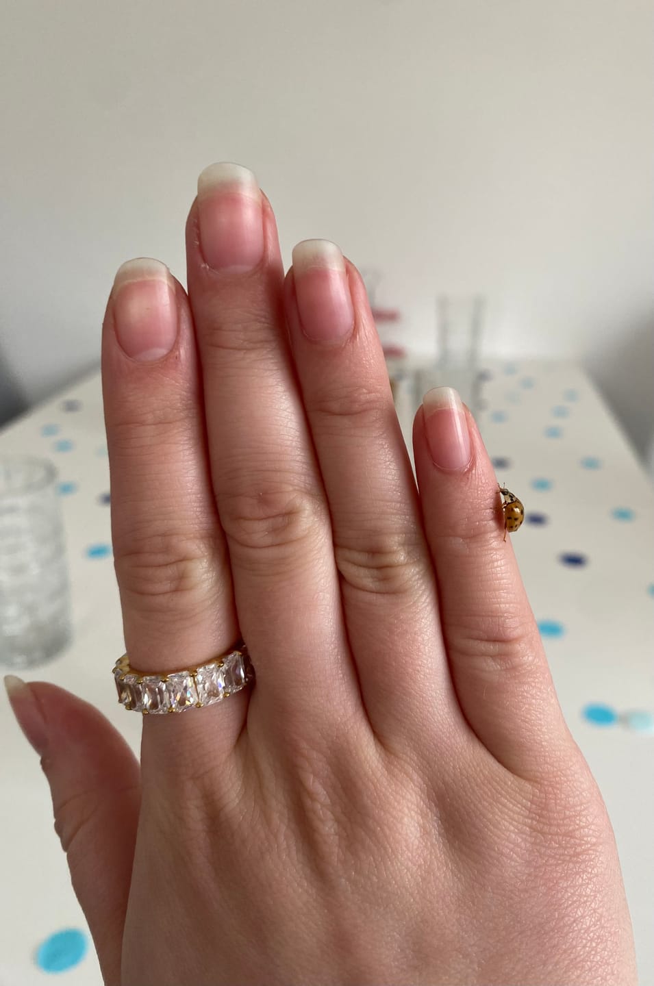 Customer photo review of Cube Stones Ring | 18K vergoldet