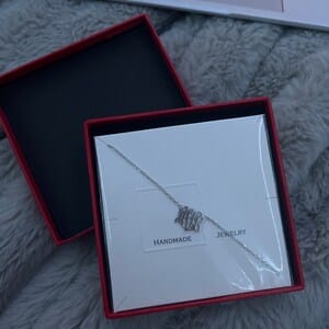 Customer photo review of Monogram Letters Necklace