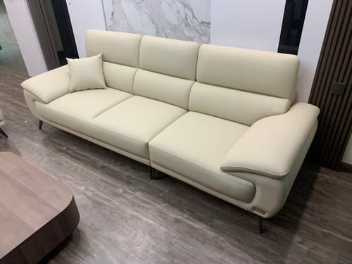 Customer photo review of PERRY - Sofa văng da 3 chỗ tựa gật gù