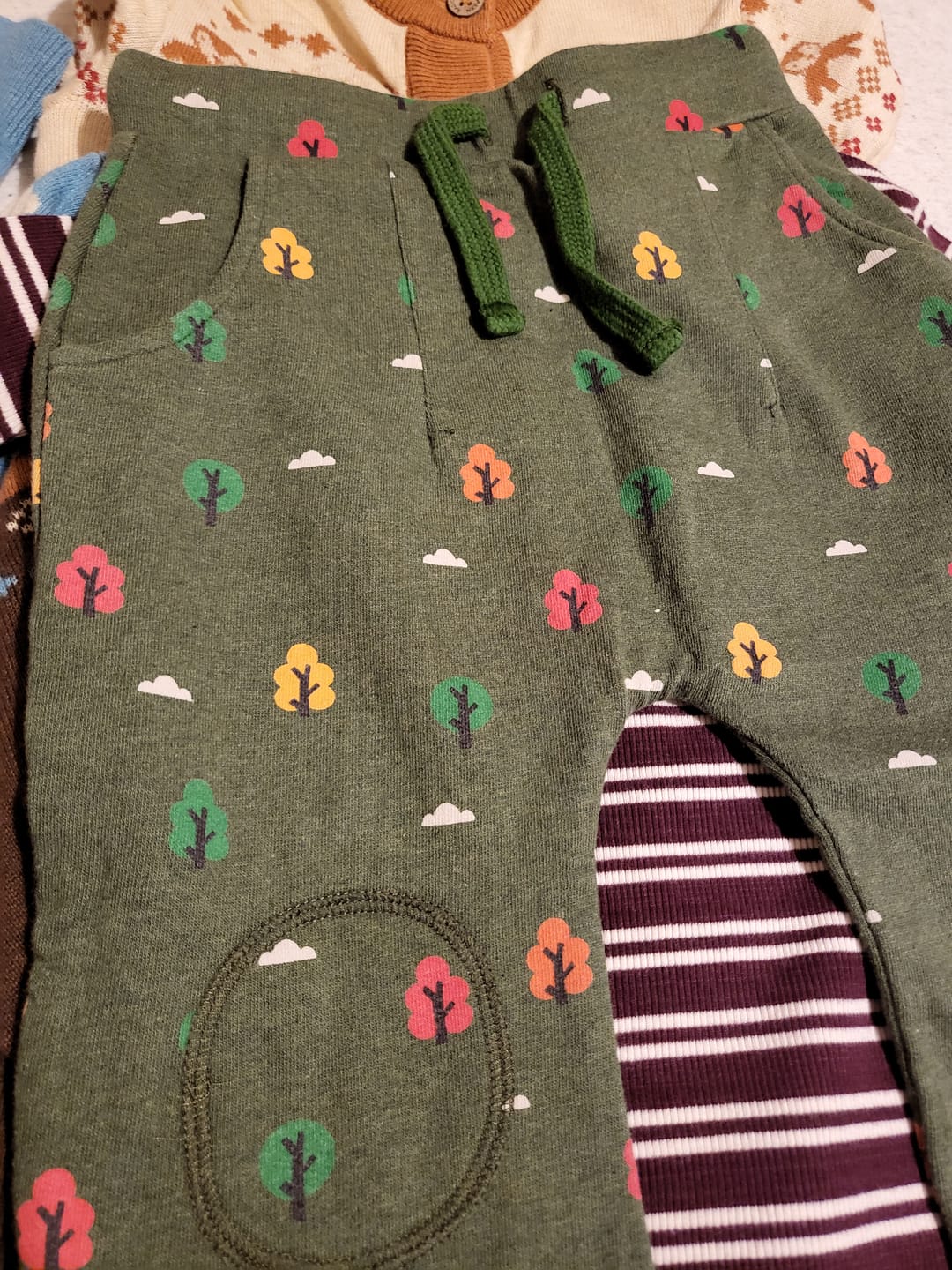 Customer photo review of Winter Woods Knee Patch Cosy Joggers