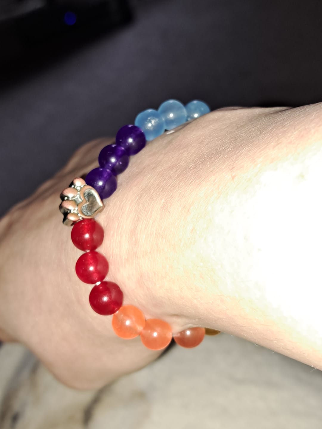 Customer photo review of Help For Paws™ Rainbow Bridge Memory Bracelet