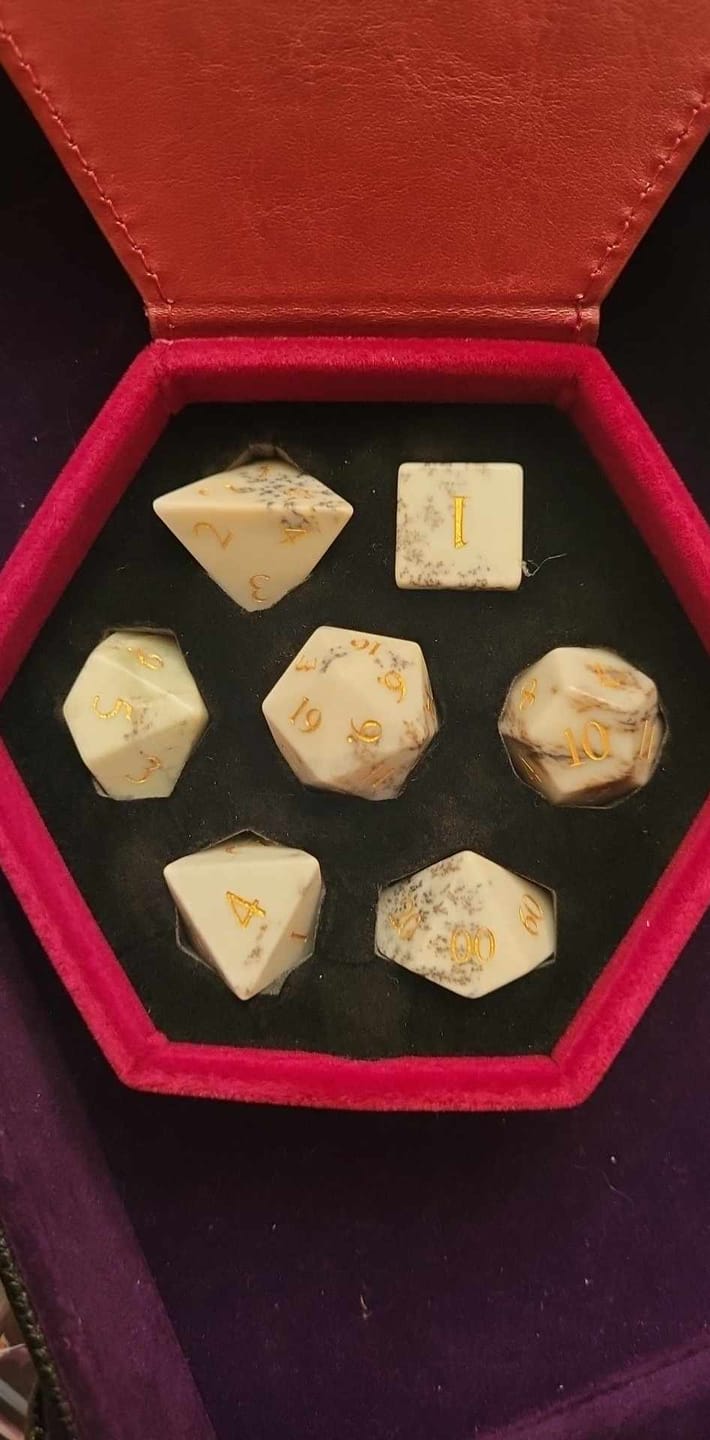 Customer photo review of Birch Stonework - Stone Dice Set