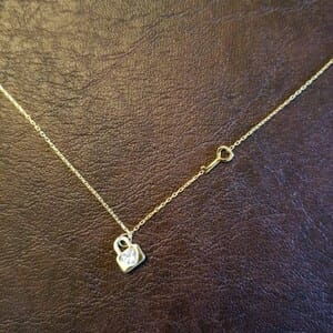 Customer photo review of Custom Interlocking Hearts Necklace