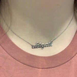 Customer photo review of Personalized Name Necklace