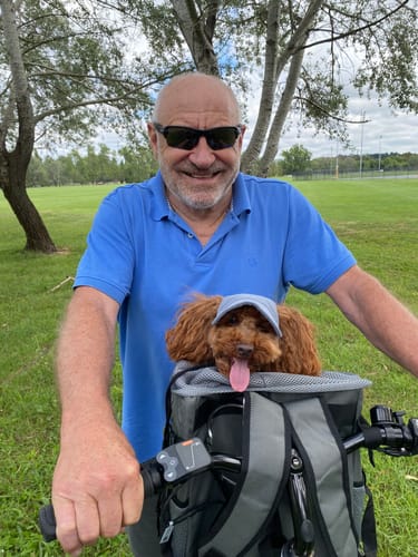 Customer photo review of All In One Pet Carrier Backpack Bundle | Backpack for Dogs & Cats | Dog Bike Basket | Car Booster Seat