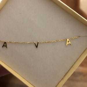Customer photo review of Personalized Name Necklace