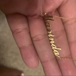 Customer photo review of Personalized Name Necklace
