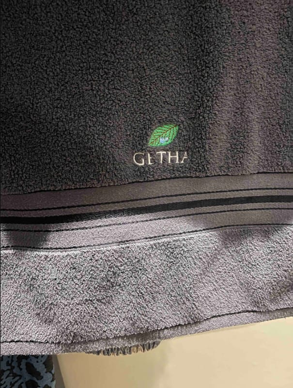 Customer photo review of Getha Lux Towel - Dark Grey