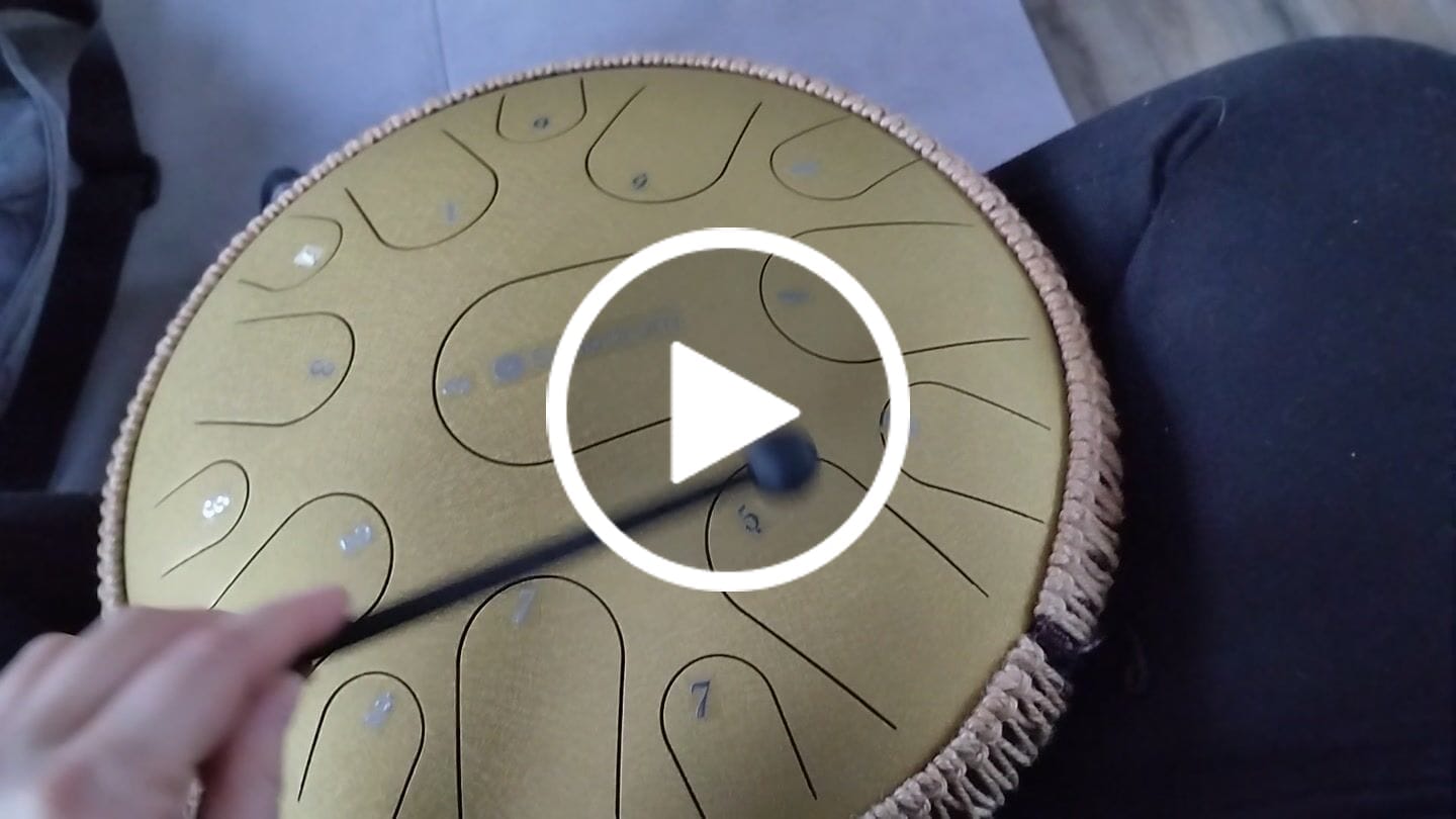 Customer video review of Sonodrum Zungentrommel - "Premium" - Handgefertigt - 35,5cm - 15 Zungen - C-Dur