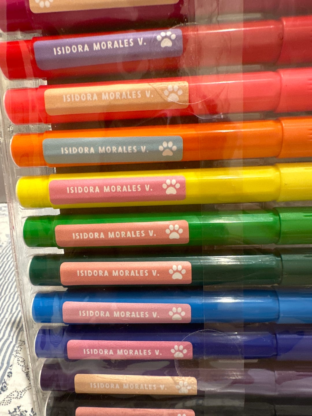 Customer photo review of Etiquetas escolares "Gatitos M1"