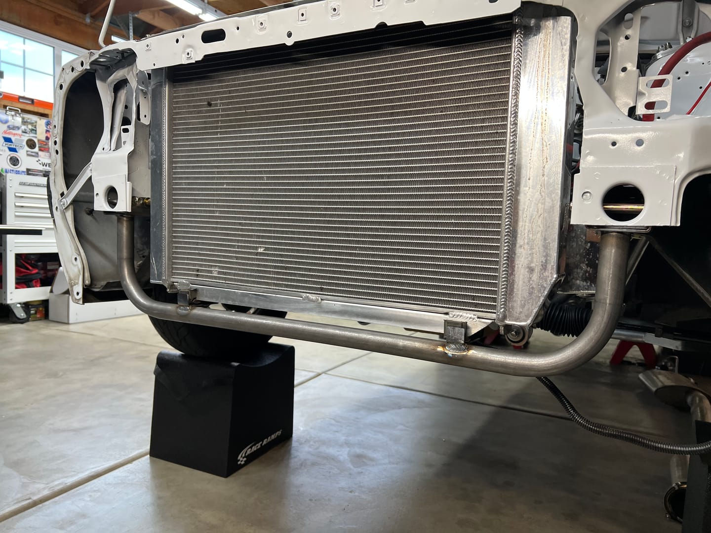 Customer photo review of Motion Raceworks Fox Body Mustang Lower Radiator Support and Intercooler Mounting System (Bolt In/Weld In) 1979-93