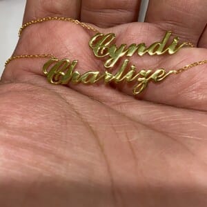 Customer photo review of Personalized Name Necklace