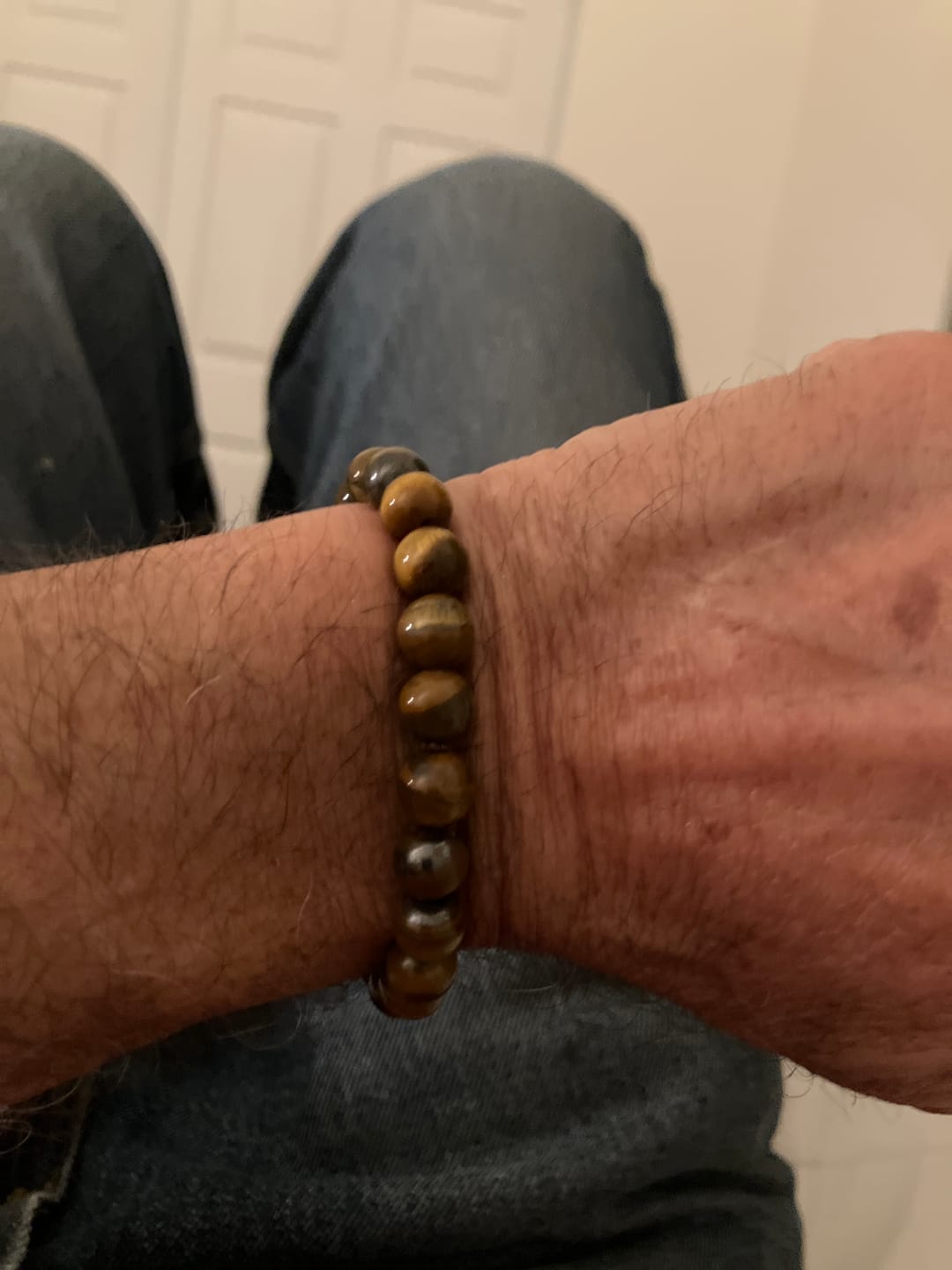 Customer photo review of Natural Stone Tiger Eye Bracelet