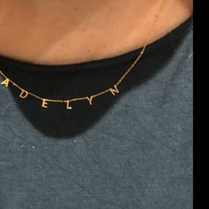 Customer photo review of Personalized Name Necklace