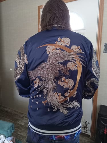Customer photo review of Double Dragon & Phoenix Sukajan Souvenir Jacket