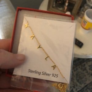 Customer photo review of Personalized Name Necklace