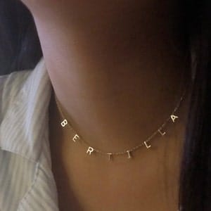 Customer photo review of Personalized Name Necklace